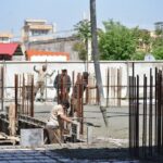 بتن‌ریزی سقف طبقه اول پروژه بازآفرینی شهری اطلس