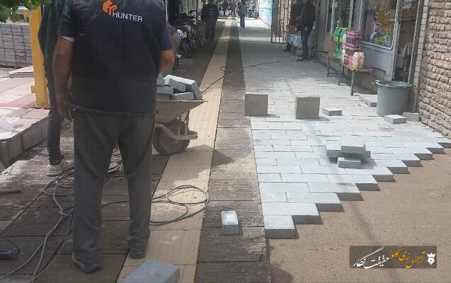 پیشرفت ۵۰ درصدی سنگفرش پیادهرو های خیابان “راستهکوچه” پیشرفت ۵۰ درصدی سنگفرش پیادهرو های خیابان “راستهکوچه”