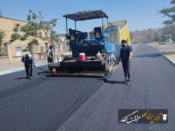 تکمیل آسفالت اساسی پیرامون میدان میوه و تره بار تبریز