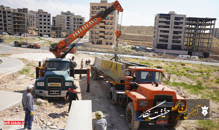 نصب نیوجرسی و تیرهای روشنایی در پارک کودک خاوران