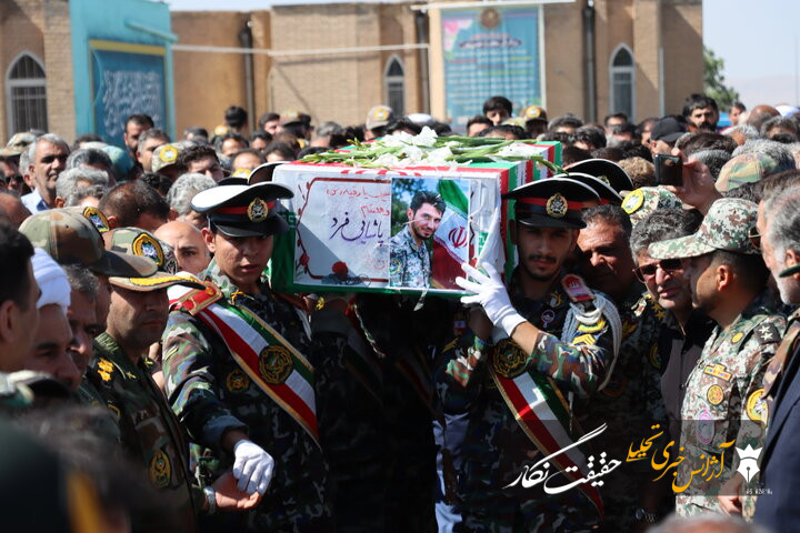 پیکر شهید «مهداد پاشایی فرد» در مراغه تشییع شد
