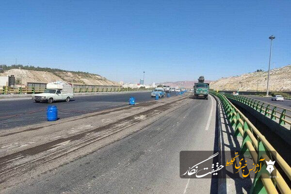 آغاز عملیات روکش آسفالت در باند جنوبی اتوبان شهید کسایی تبریز/ رانندگان احتیاط کنند