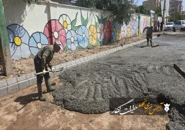 آغاز پروژه احداث سنگفرش ۴۰۰۰ متر مربعی کوچه شهید حلاج آذر