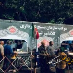 برپایی ایستگاه صلواتی در موکب سازمان بسیج شهرداری کلانشهر تبریز در میدان ساعت