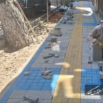 پیشرفت ۶۰ درصدی پروژه سنگفرش پیاده‌روهای حافظ شمالی