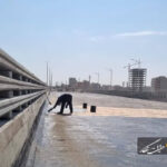 عرشه جنوبی پل سردار خرم آماده آسفالت‌ریزی شد
