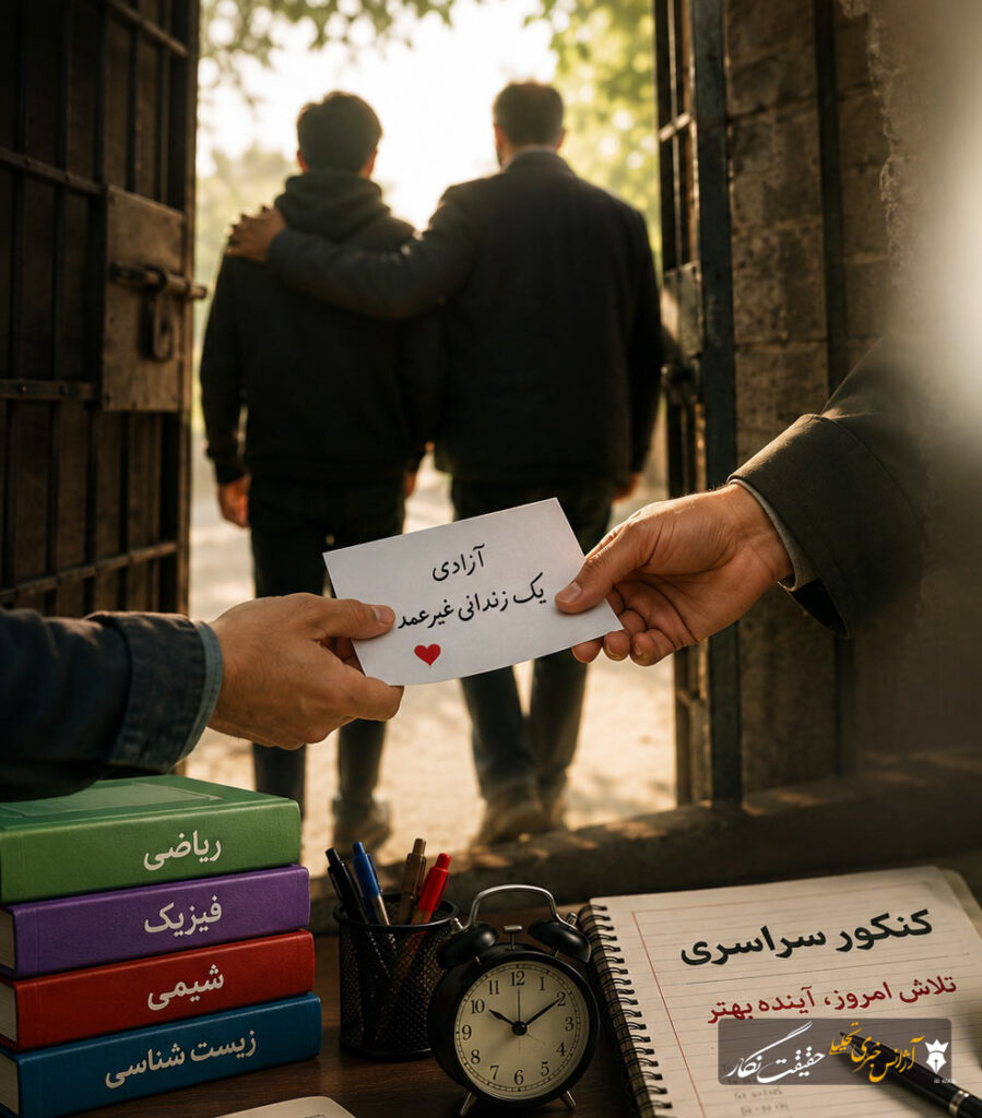 حرکت زیبای دانش آموز تبریزی پیش از کنکور؛ آزادی یک زندانی غیرعمد با نیت موفقیت در آزمون سراسری