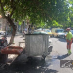 تداوم عملیات شست‌وشو، گندزدایی و آهک‌پاشی باکس‌های پسماند در تبریز